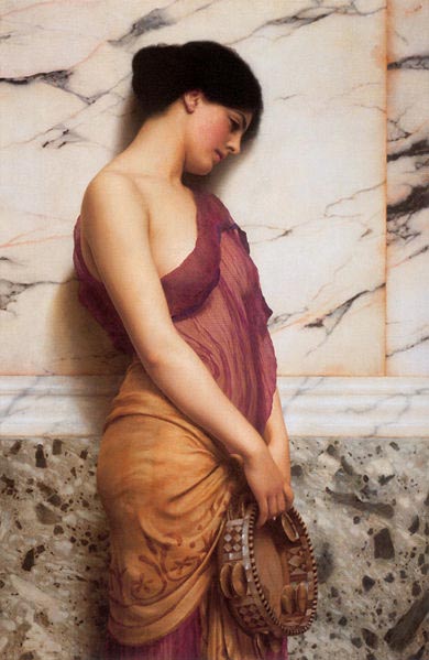 John William Godward The Tambourine Girl